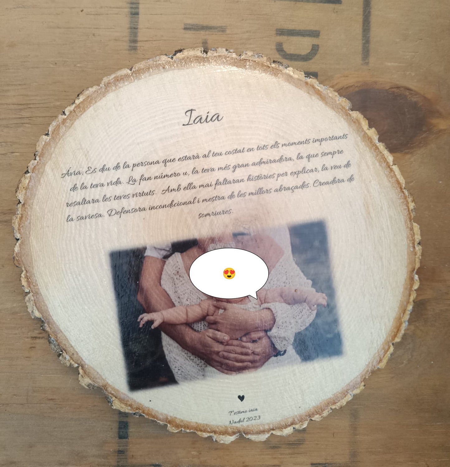 Rodaja madera personalizada